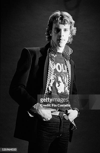 Stewart Copeland, drummer with The Police posed in London in May 1980.
