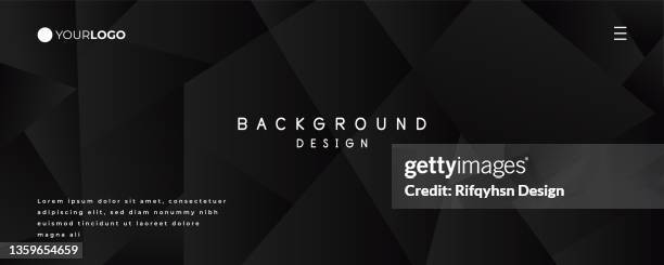 stockillustraties, clipart, cartoons en iconen met polygonal mosaic with black gradient - abstract geometric background - low poly - zwarte kleur