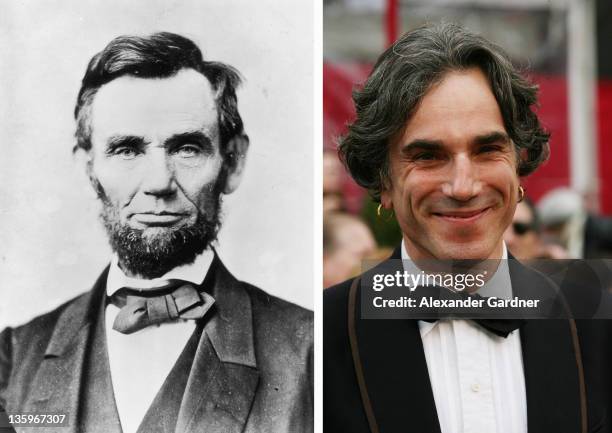 In this composite image a comparison has been made between Abraham Lincoln and Actor Daniel Day-Lewis. Oscar hype begins this week with the...