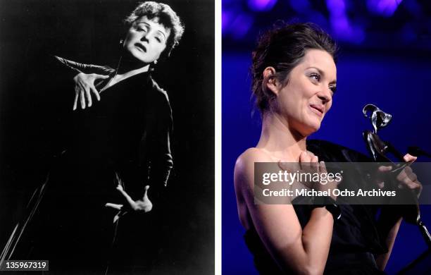 In this composite image a comparison has been made between Edith Piaf and Actress Marion Cotillard. Oscar hype begins this week with the announcement...