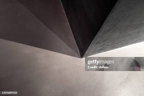 overlooking the light effect of an abstract building corner - pointy architecture stock pictures, royalty-free photos & images