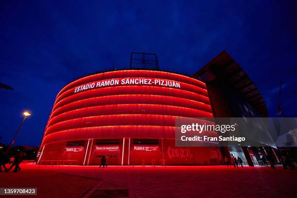 General view outside the stadium prior to the LaLiga Santander match between Sevilla FC and Club Atletico de Madrid at Estadio Ramon Sanchez Pizjuan...