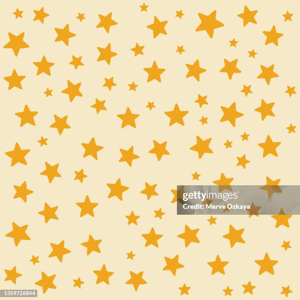 ilustrações de stock, clip art, desenhos animados e ícones de hand drawn doodle star pattern - fofo texturizado