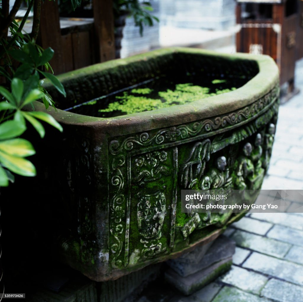 Stone fish tank