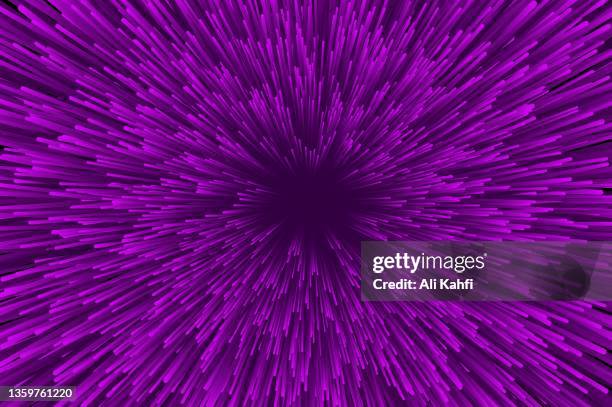 abstract lights motion speed radial lines background - pink glitter explosion stock illustrations