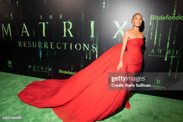 Jada Pinkett Smith attends "The Matrix Resurrections" Red Carpet U.S. Premiere Screening at The Castro Theatre on December 18, 2021 in San Francisco,...