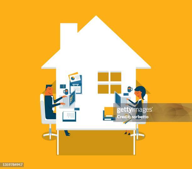 house investment - business people - muster point stock illustrations