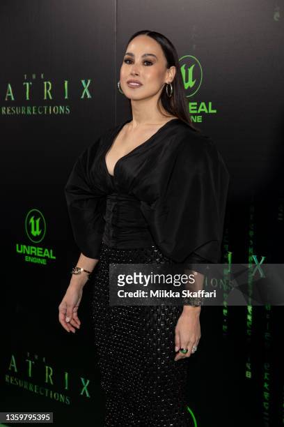 Meena Harris arrives at the U.S. Premiere of "The Matrix Resurrections" at The Castro Theatre on December 18, 2021 in San Francisco, California.