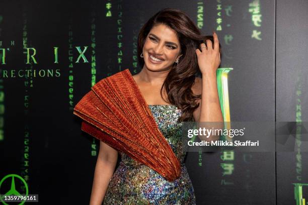 Priyanka Chopra Jonas arrives at the U.S. Premiere of "The Matrix Resurrections" at The Castro Theatre on December 18, 2021 in San Francisco,...