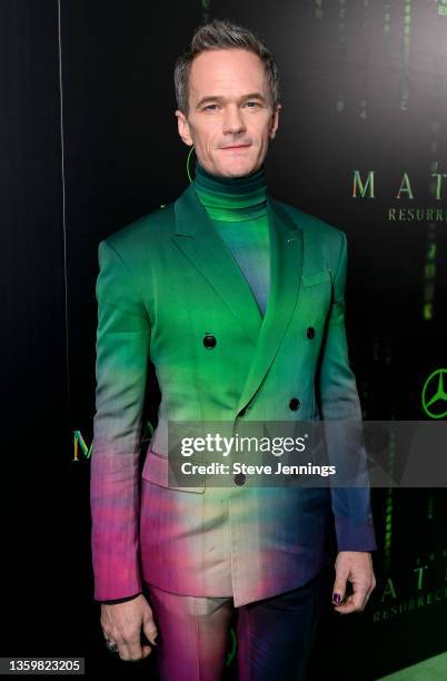 Actor Neil Patrick Harris attends "The Matrix Resurrections" Red Carpet U.S. Premiere Screening at The Castro Theatre on December 18, 2021 in San...