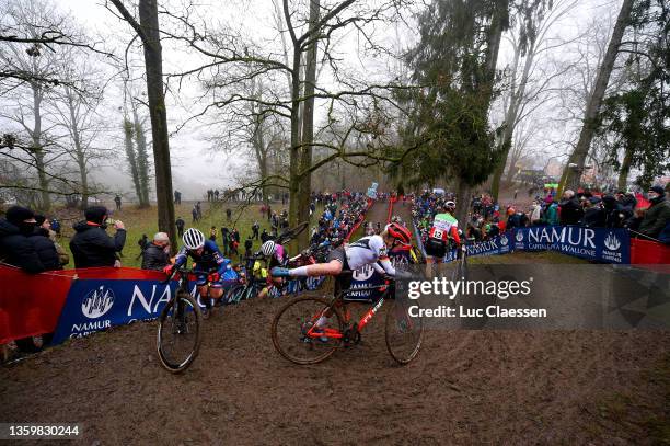 General view of Judith Lauriane Duraffourg of France and A.S Bike Crossteam, Krahl of Germany and Team Schamel P/B Kloster Kitchen, Alice Maria...