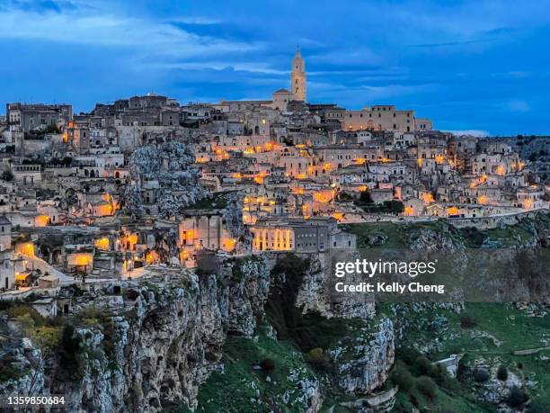 sassi di matera, italy - matera stock-fotos und bilder