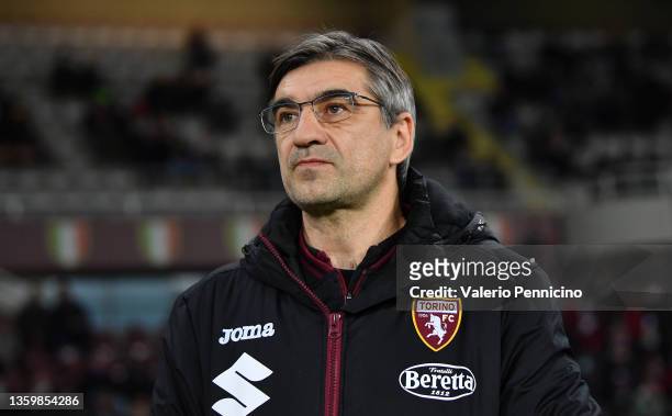 Ivan Juric, Head Coach of Torino FC looks on prior to the Serie A match between Torino FC and Hellas Verona FC at Stadio Olimpico di Torino on...