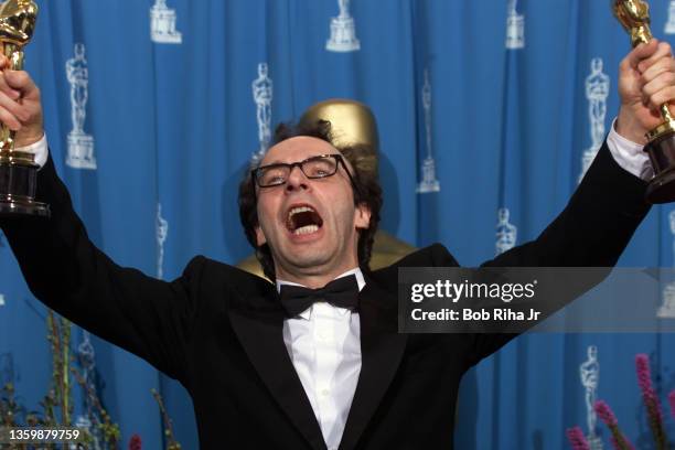 Actor Roberto Benigni at the 71st Annual Academy Awards, March 21,1999 in Los Angeles, California.