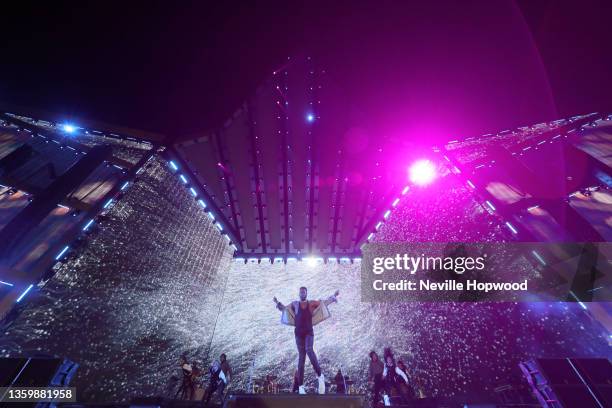 Jason Derulo performs on stage during MDLBEAST SOUNDSTORM 2021 on December 19, 2021 in Riyadh, Saudi Arabia.