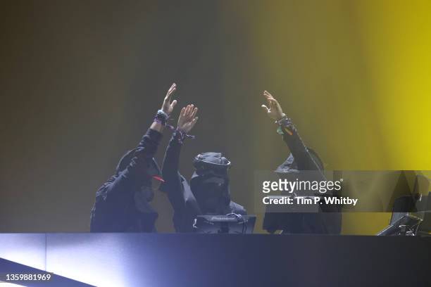 The Engineers perform on stage during MDLBEAST SOUNDSTORM 2021 on December 19, 2021 in Riyadh, Saudi Arabia.