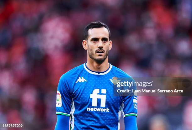 Juan Miguel Jimenez 'Juanmi' of Real Betis Balompie reacts during the LaLiga Santander match between Athletic Club and Real Betis at San Mames...