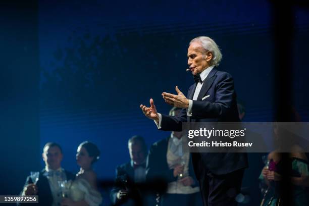 Tenor Jose Carreras performs during the Opera D'amore concert at Arena Armeec Hall on December 19, 2021 in Sofia, Bulgaria. The 3D production concert...