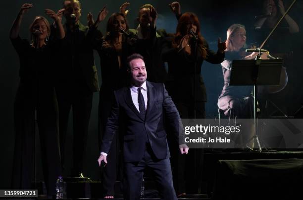 Alfie Boe performs on stage at The O2 Arena on December 19, 2021 in London, England.