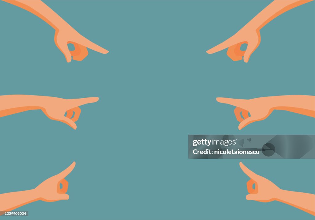 Finger Pointer Vector Fingers Pointing Vector Mockup Cartoon Illustration High-Res Vector ...