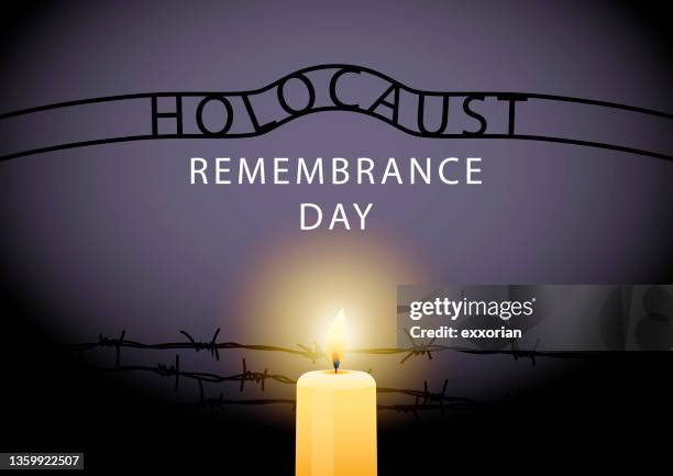 stockillustraties, clipart, cartoons en iconen met holocaust light up the darkness - holocaust