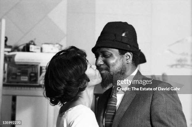 Jazz musician Thelonious Monk and his wife Nellie pose for a portrait in November, 1963 in New York City, New York.