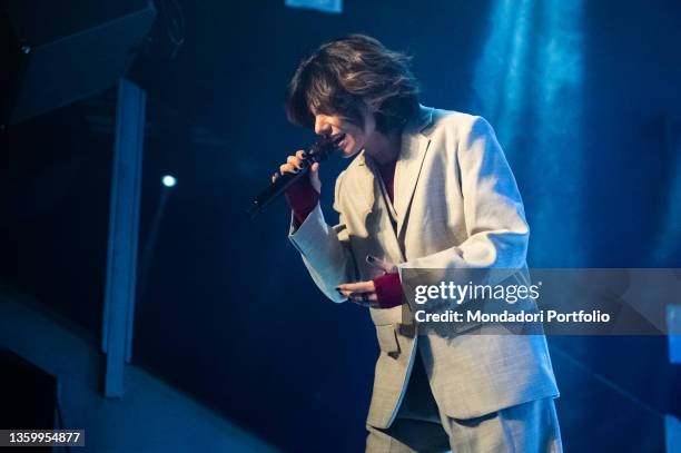 Italian singer with French citizenship Giordana Angi performs live at the Magazzini Generali in Milan in front of her fans. Milan , December 17th,...