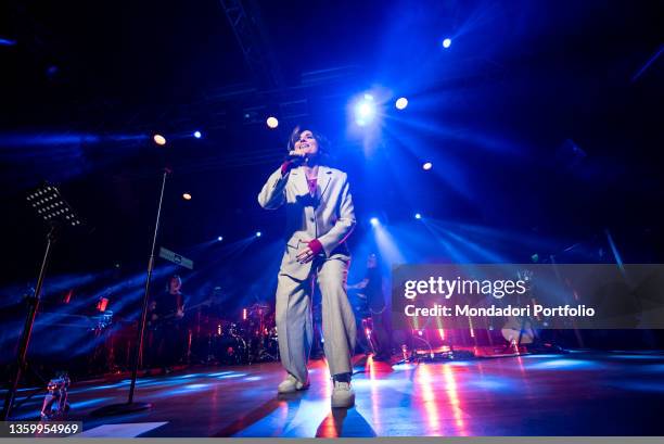 Italian singer with French citizenship Giordana Angi performs live at the Magazzini Generali in Milan in front of her fans. Milan , December 17th,...