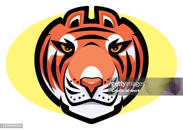 tiger head mascot - jumbo hong kong stock illustrations
