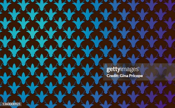 fleur de lys on seamless pattern. - fleur de lis flower stock-fotos und bilder