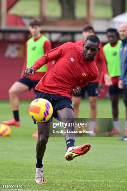 Roma player Maissa Ndiaye during a training session at Centro Sportivo Fulvio Bernardini on December 20, 2021 in Rome, Italy.