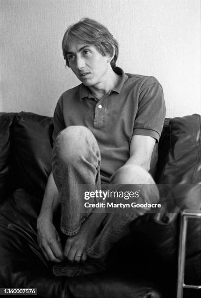 Talk Talk singer Mark Hollis, portrait during an interview, London, United Kingdom, 1990.