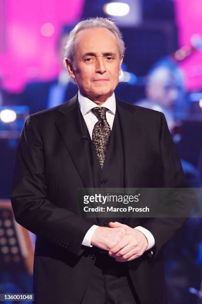 Jose Carreras hosts the Jose Carreras Gala at the Neue Messe on December 15, 2011 in Leipzig, Germany. The annual TV Show is a fundraising campaign...