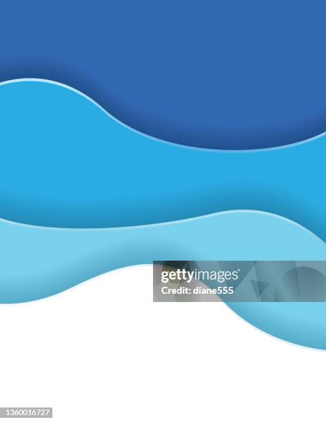 ilustraciones, imágenes clip art, dibujos animados e iconos de stock de fondo de ondas abstractas azules con espacio de copia - world oceans day