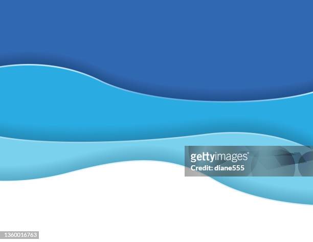 bildbanksillustrationer, clip art samt tecknat material och ikoner med blue abstract waves background with copy space - world oceans day