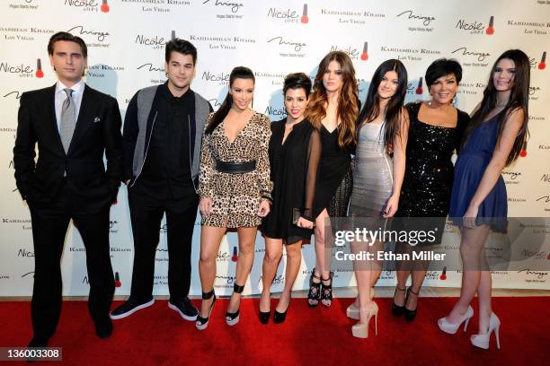 Television personalities Scott Disick, Robert Kardashian Jr., Kim Kardashian, Kourtney Kardashian, Khloe Kardashian, Kylie Jenner, Kris Jenner and...