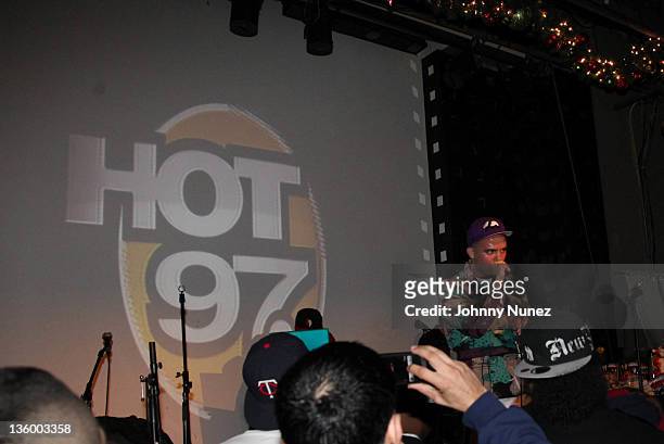 Kosha Dillz performs at the Rosenberg Toy Drive at SOB's on December 15, 2011 in New York City.