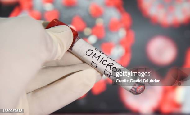 photo illustration of omicron variant - india covid stock pictures, royalty-free photos & images
