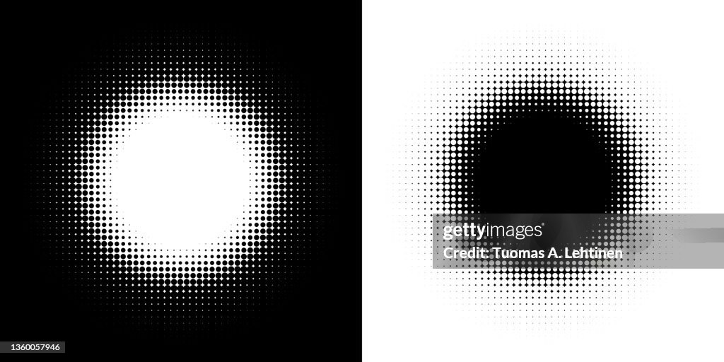 Two abstract high resolution half tone dots.