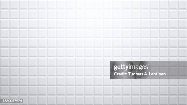 pattern of modern light gray evenly spaced 3d squares. - tiles stock pictures, royalty-free photos & images