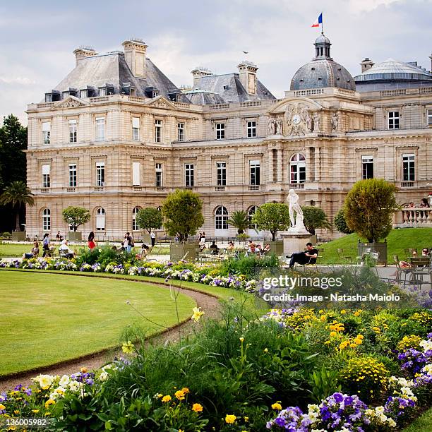 jardin du luxembourg, paris - palace fotografías e imágenes de stock
