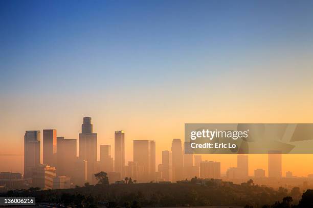 los angeles sunset - los angeles skyline 個照片及圖片檔