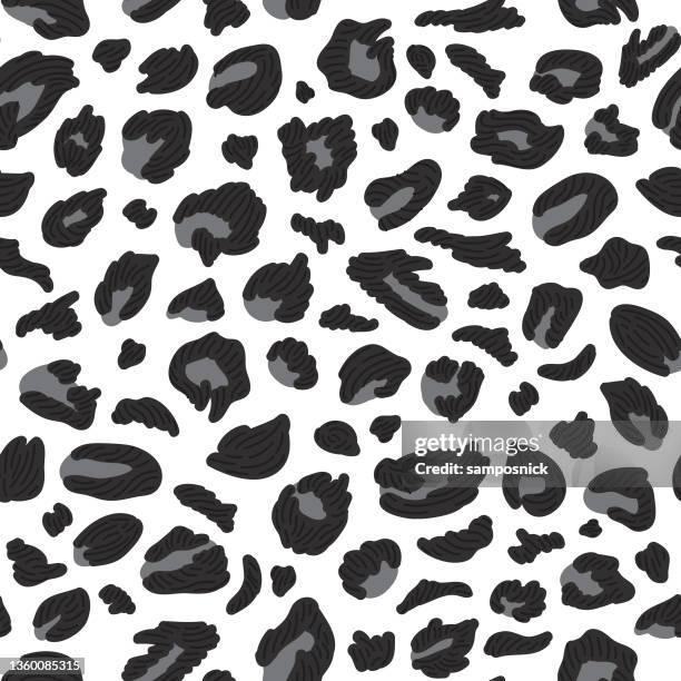 ilustraciones, imágenes clip art, dibujos animados e iconos de stock de patrón manchado de estampado de leopardo de las nieves salvaje y brillante de los años 90 - snow leopard pattern