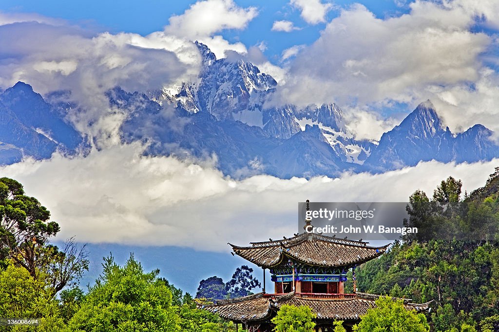 Temple at the Black Dragon Pool, Lijiang, Yunnan,