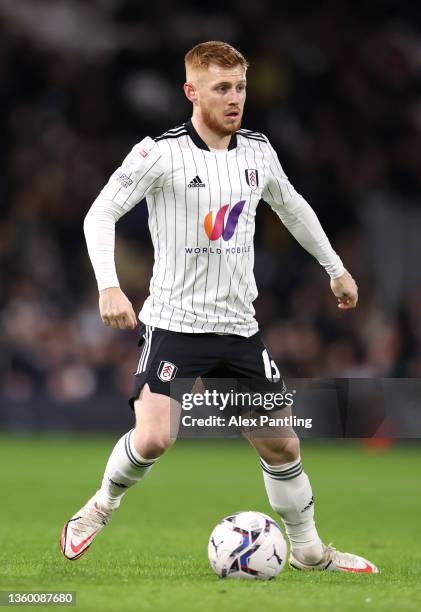 Harrison Reed of Fulham during the Sky Bet Championship match between Fulham and Sheffield United at Craven Cottage on December 20, 2021 in London,...