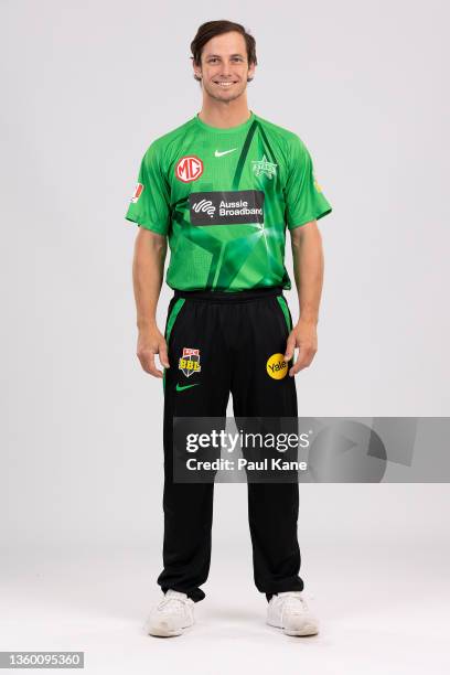 Hilton Cartwright poses during the Melbourne Stars Big Bash League headshots session at the WACA on September 09, 2021 in Perth, Australia.