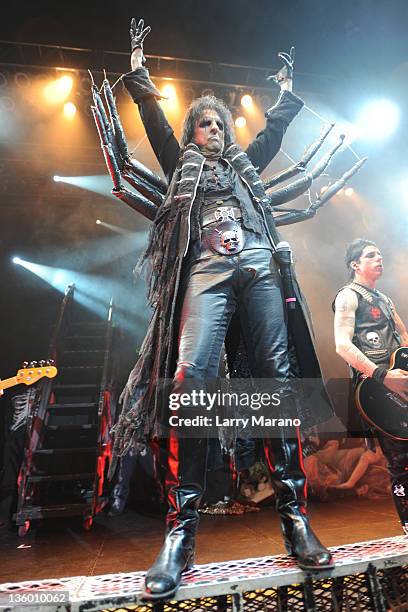 Alice Cooper performs at Hard Rock Live! in the Seminole Hard Rock Hotel & Casino on December 15, 2011 in Hollywood, Florida.