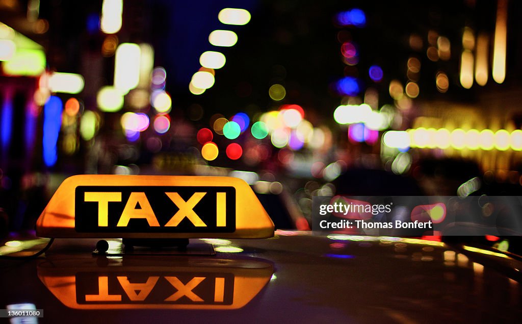 View of taxi board