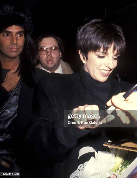 Photographer Steven Meisel and actress/singer Liza Minnelli attend the 56th Annual New York Film Critics Circle Awards on January 13, 1991 at the...