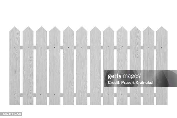 fences set isolated on white background - barreira imagens e fotografias de stock